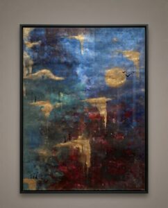 Harmony of Chaos mixed media painting on A2 paper